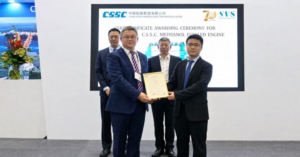 China Classification Society approves methanol engine